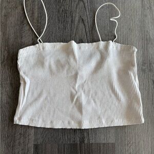 H&M Cream Ribbed Camisole Top